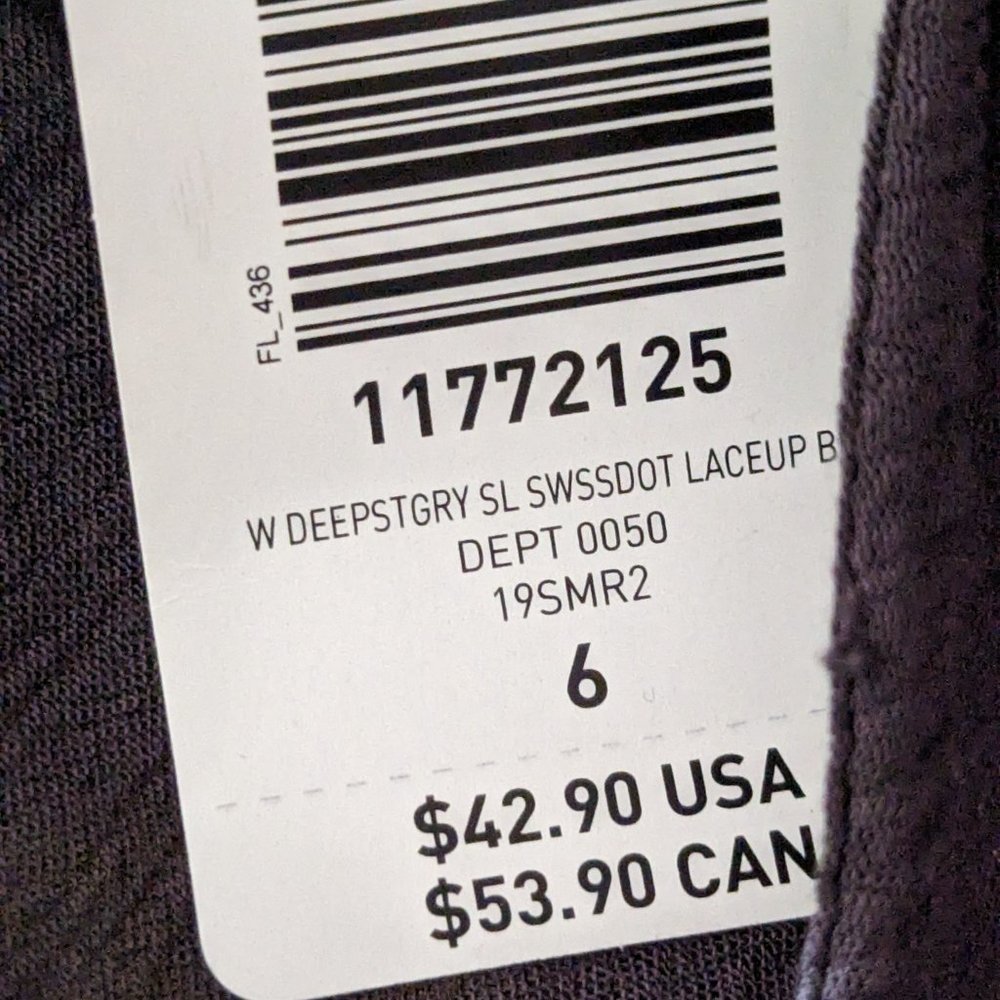NWT - DK Grey Swiss Dot Lace Up Tank Size 6 - Picture 5 of 6